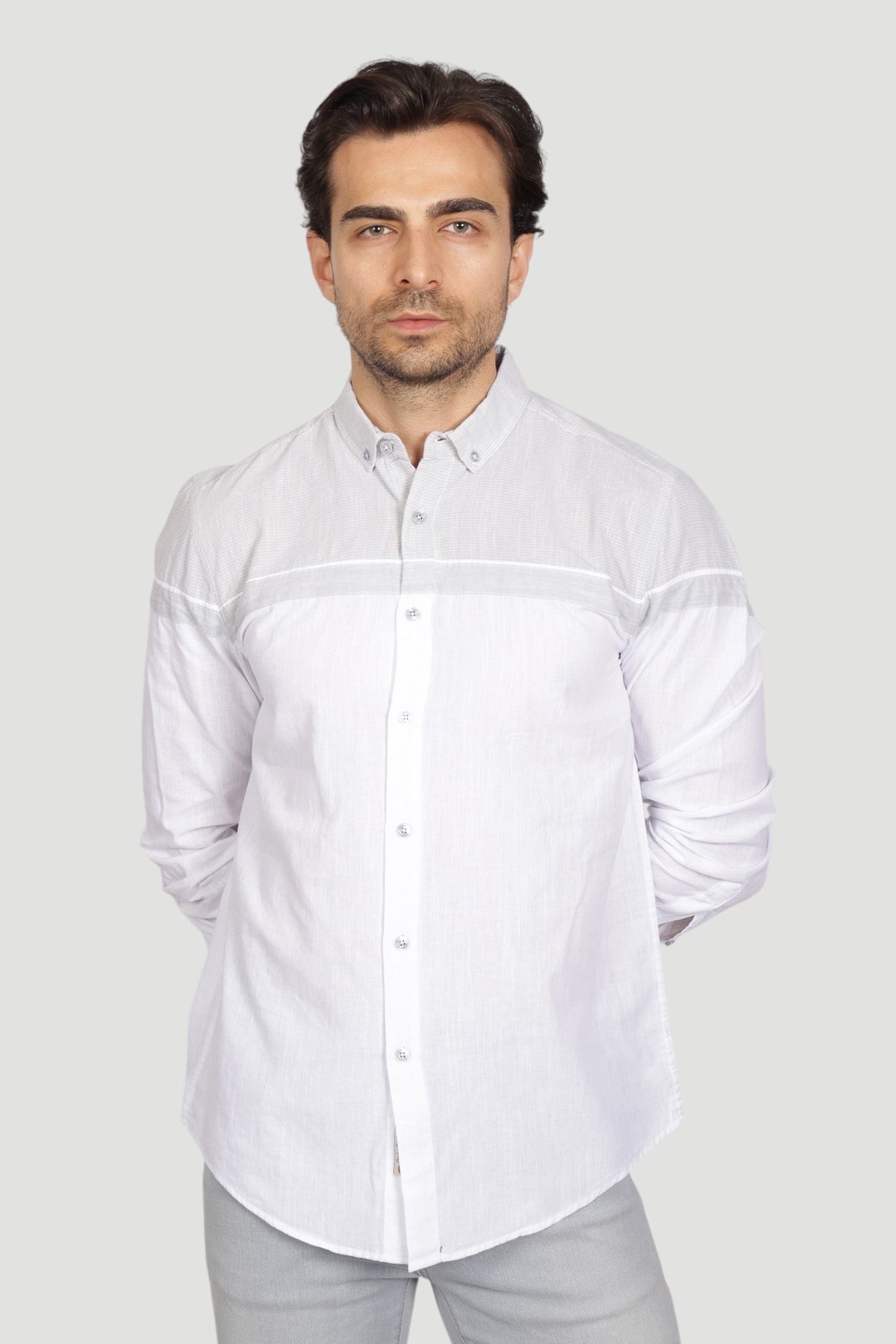 Cosplay Erkek Slim Fit %100 Pamuk Göğüs Panelli Gömlek - Mevsimlik Modern Kesim Cosplay