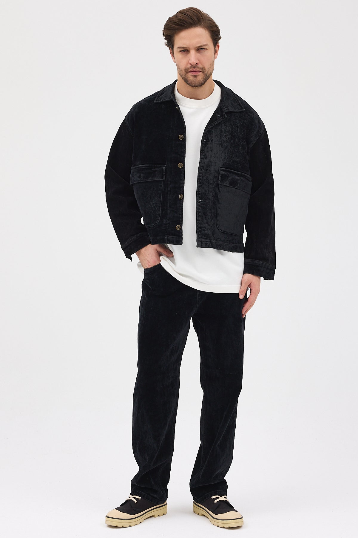 Cosplay Denim Flok Trucker Ceket