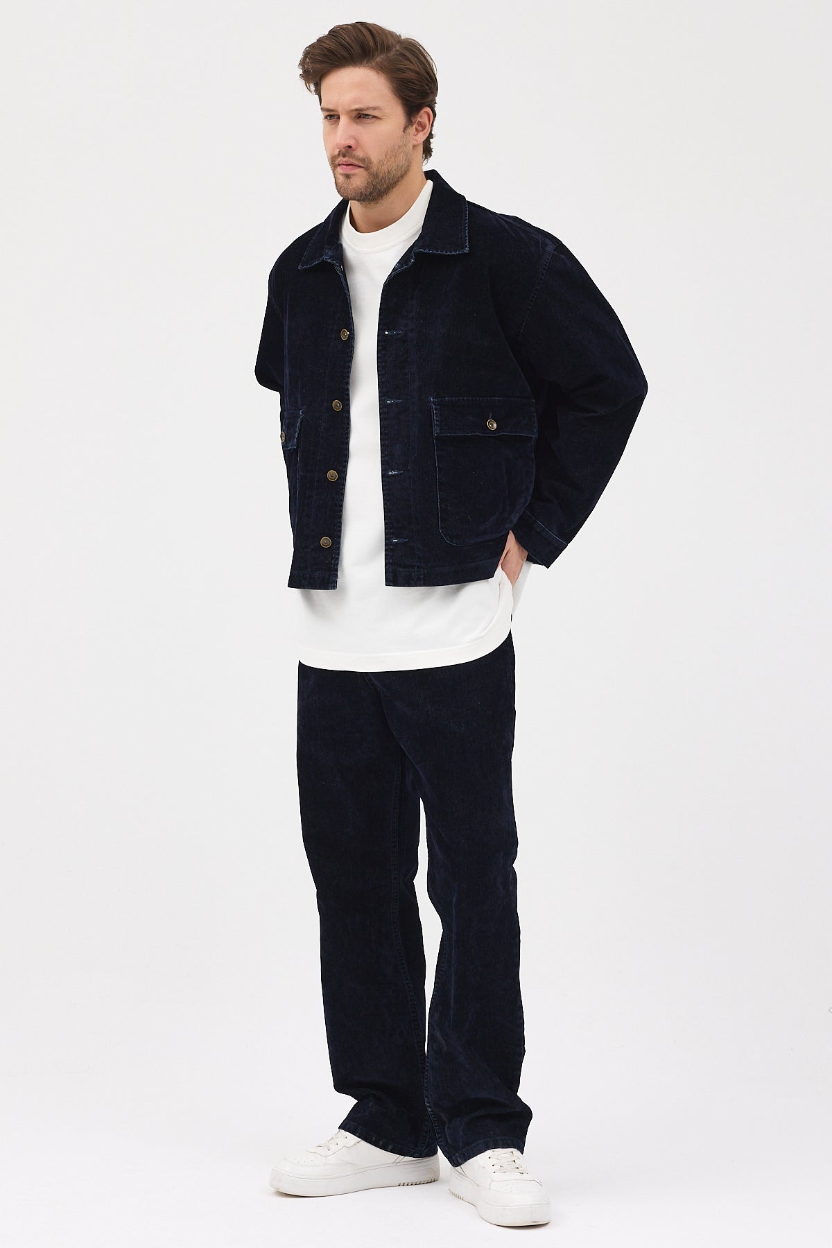 Cosplay Denim Flok Trucker Ceket