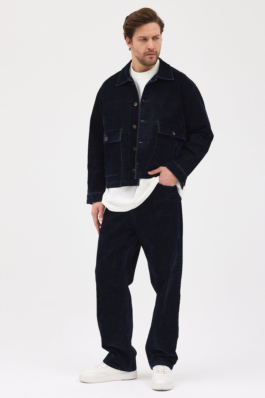 Cosplay Denim Flok Trucker Ceket