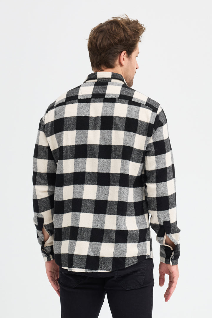 Cosplay Erkek Rahat Kesim Ekose Oduncu Flanel Gömlek - Kalın %100 Pamuk Çift Cep Kışlık