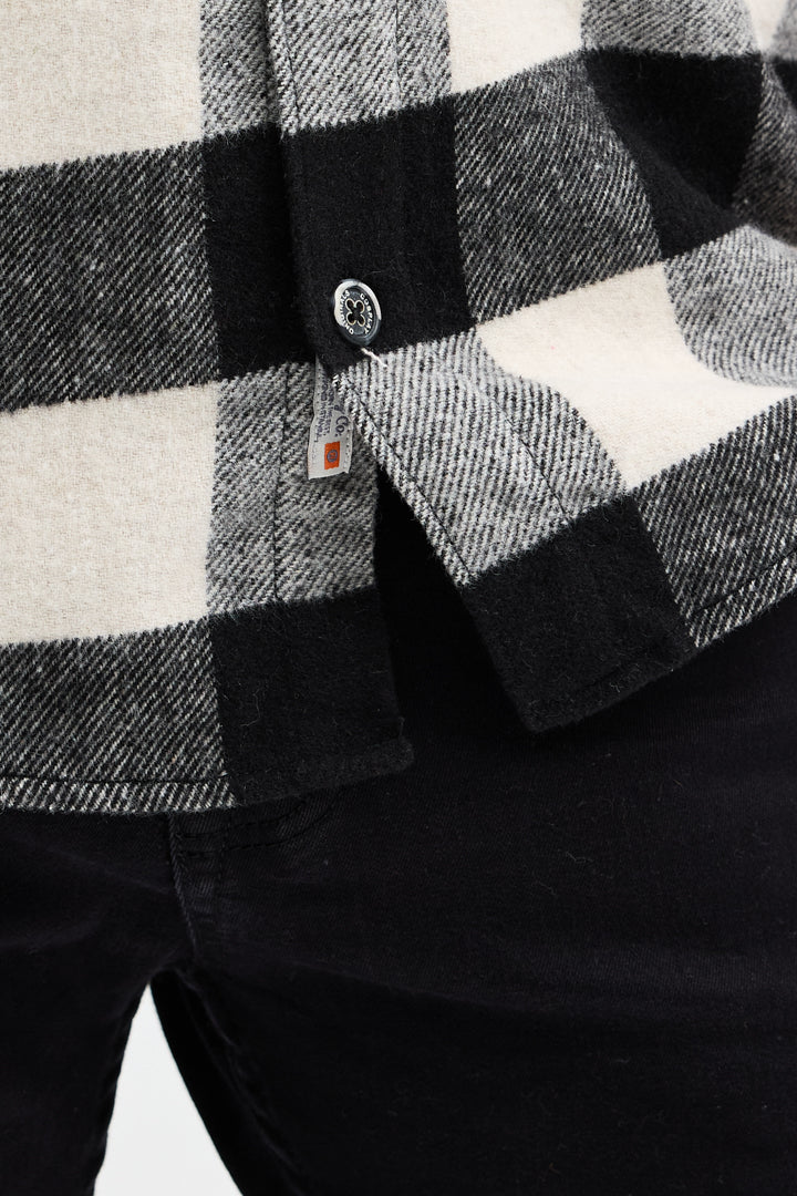 Cosplay Erkek Rahat Kesim Ekose Oduncu Flanel Gömlek - Kalın %100 Pamuk Çift Cep Kışlık