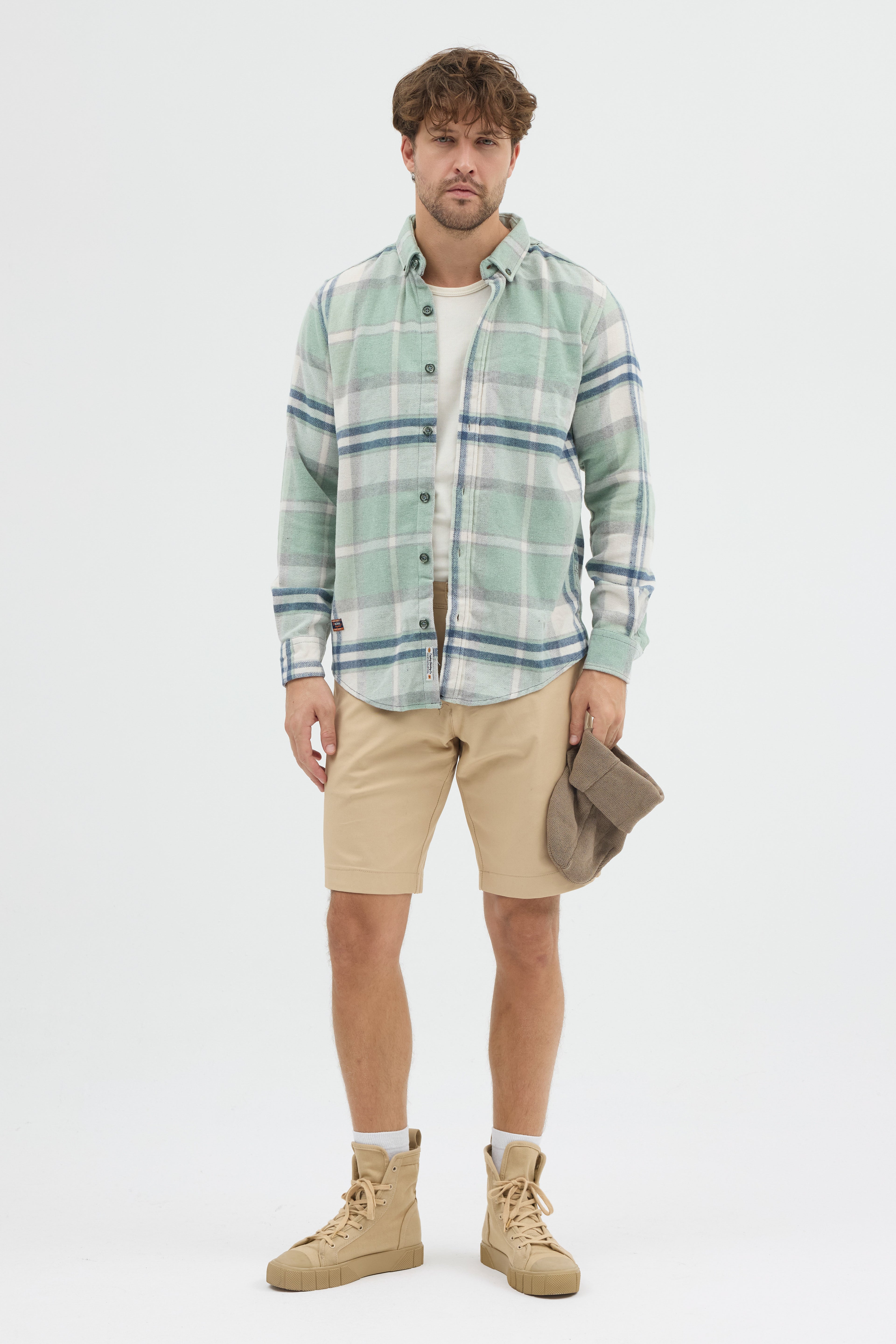 Cosplay Erkek Kalın Flanel Oduncu Gömlek - Geniş Kareli, Cepsiz, Kışlık Uzun Kollu Overshirt