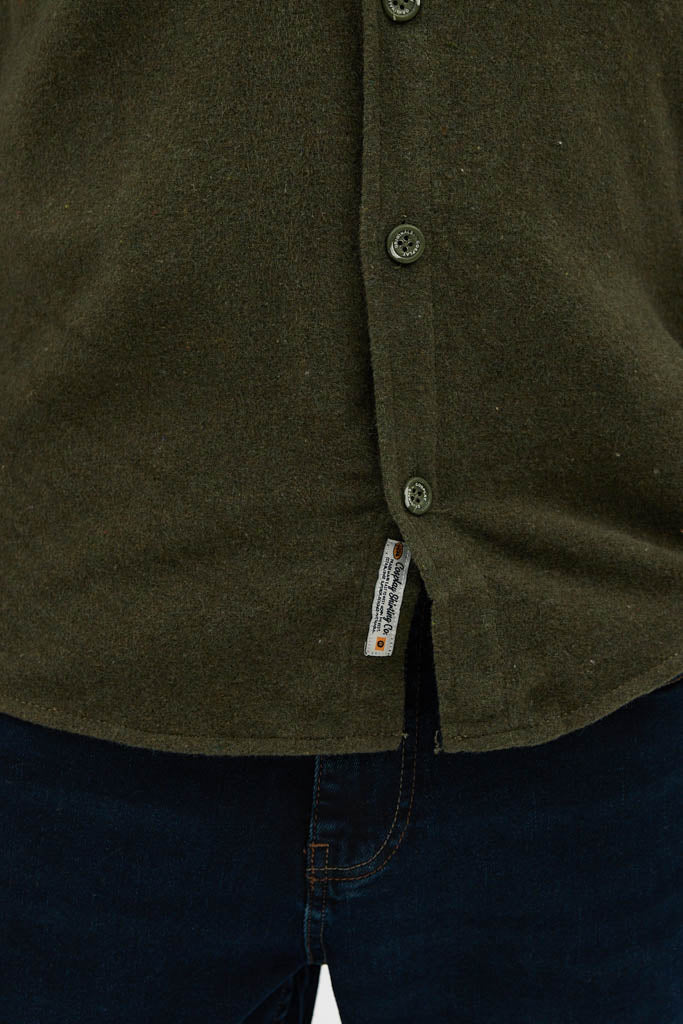 Erkek Rahat Kesim Spor Yaka Oduncu Flanel Çift Cep Kapaklı Kışlık Gömlek