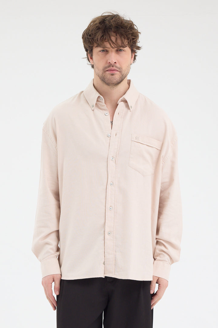 Cosplay Erkek Bambu Şamre Relax Fit Rahat Kesim Tek Cepli Uzun Kol Gömlek Cosplay