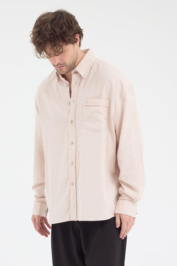 Cosplay Erkek Bambu Şamre Relax Fit Rahat Kesim Tek Cepli Uzun Kol Gömlek Cosplay