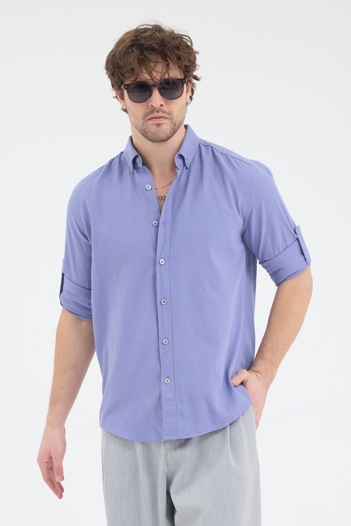 OKSFORD DÜZ U.K. GÖMLEK Cosplay