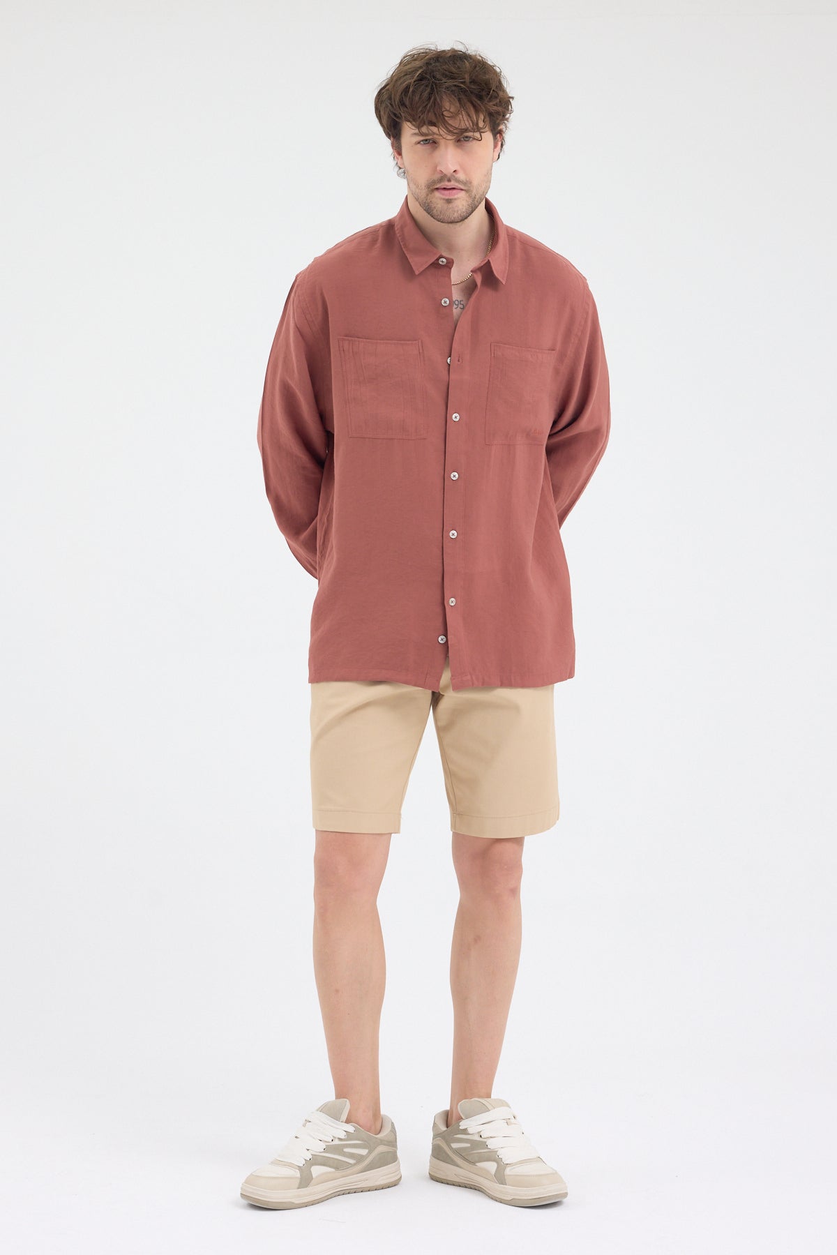 Cosplay Erkek %100 Pamuk Modal Çift Cep Relax Fit Rahat Kesim Uzun Kol Gömlek Cosplay