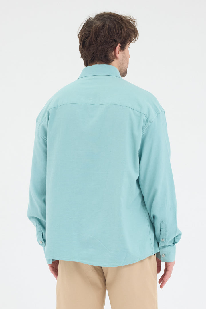 Cosplay Erkek Bambu Şamre Relax Fit Rahat Kesim Tek Cepli Uzun Kol Gömlek Cosplay