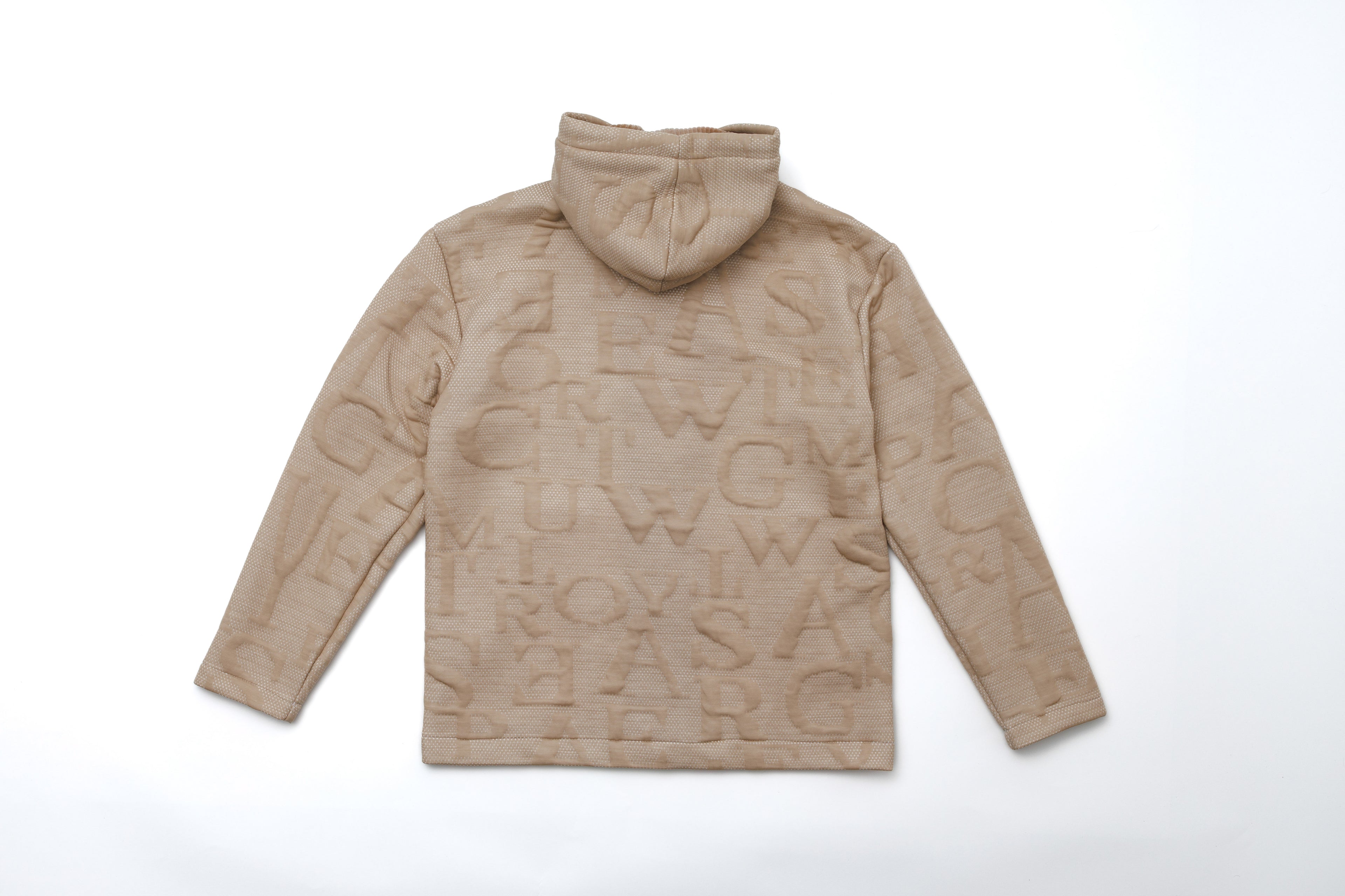 Steppe Rider Erkek Oversize Kalın Örme Fermuarlı Kapüşonlu Harf Desenli Örme Ceket Overshirt