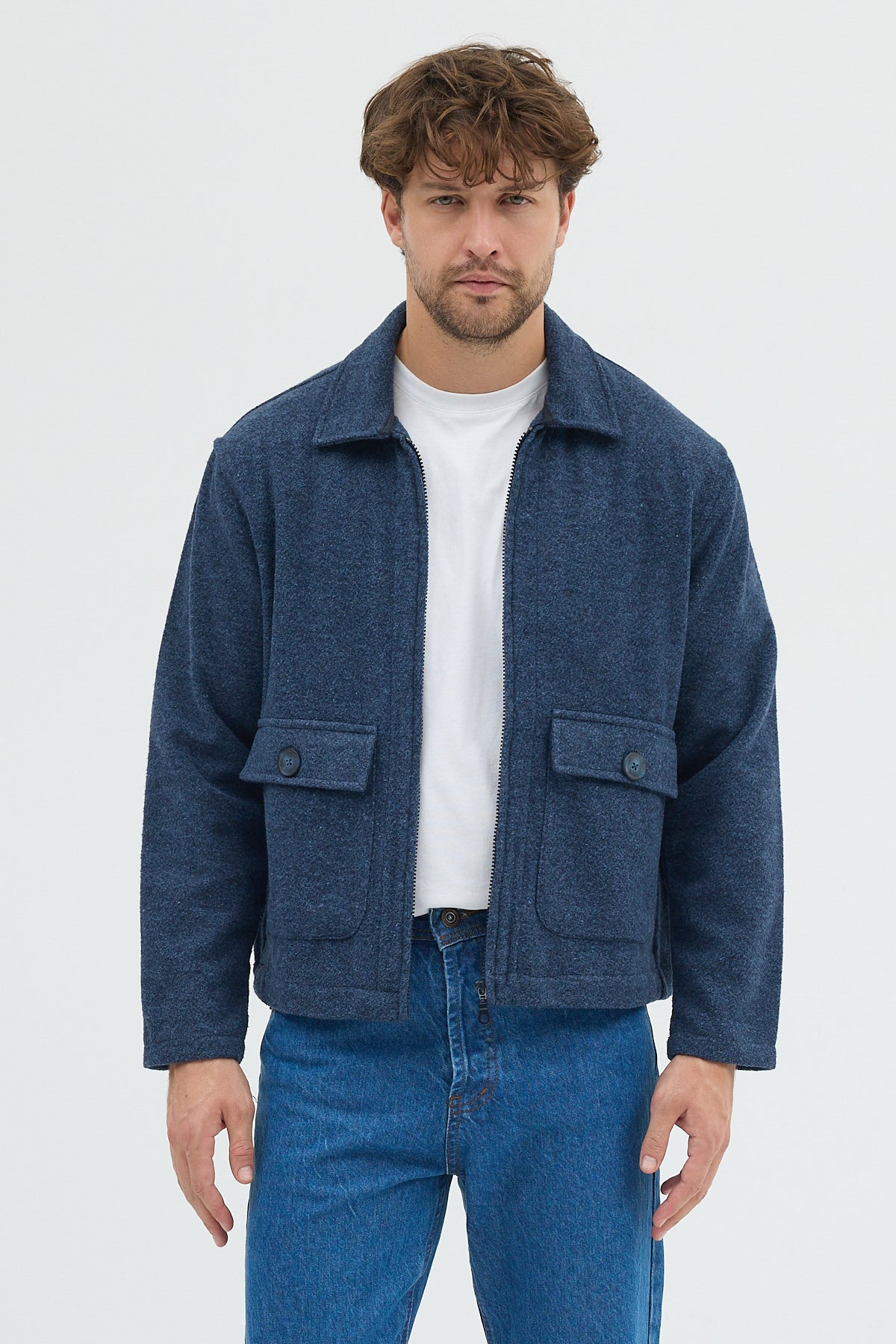 STEPPE RIDER MOLINE ZIPPER DOUBLE POCKET BOXY FIT OVERSHIRT