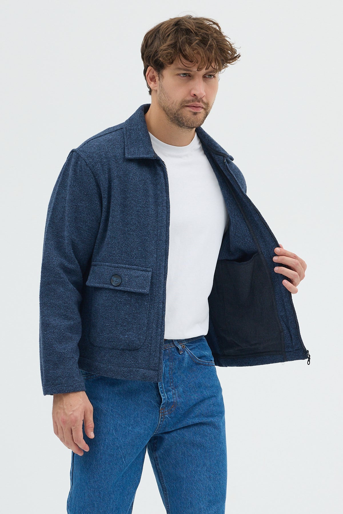 STEPPE RIDER MOLINE ZIPPER DOUBLE POCKET BOXY FIT OVERSHIRT