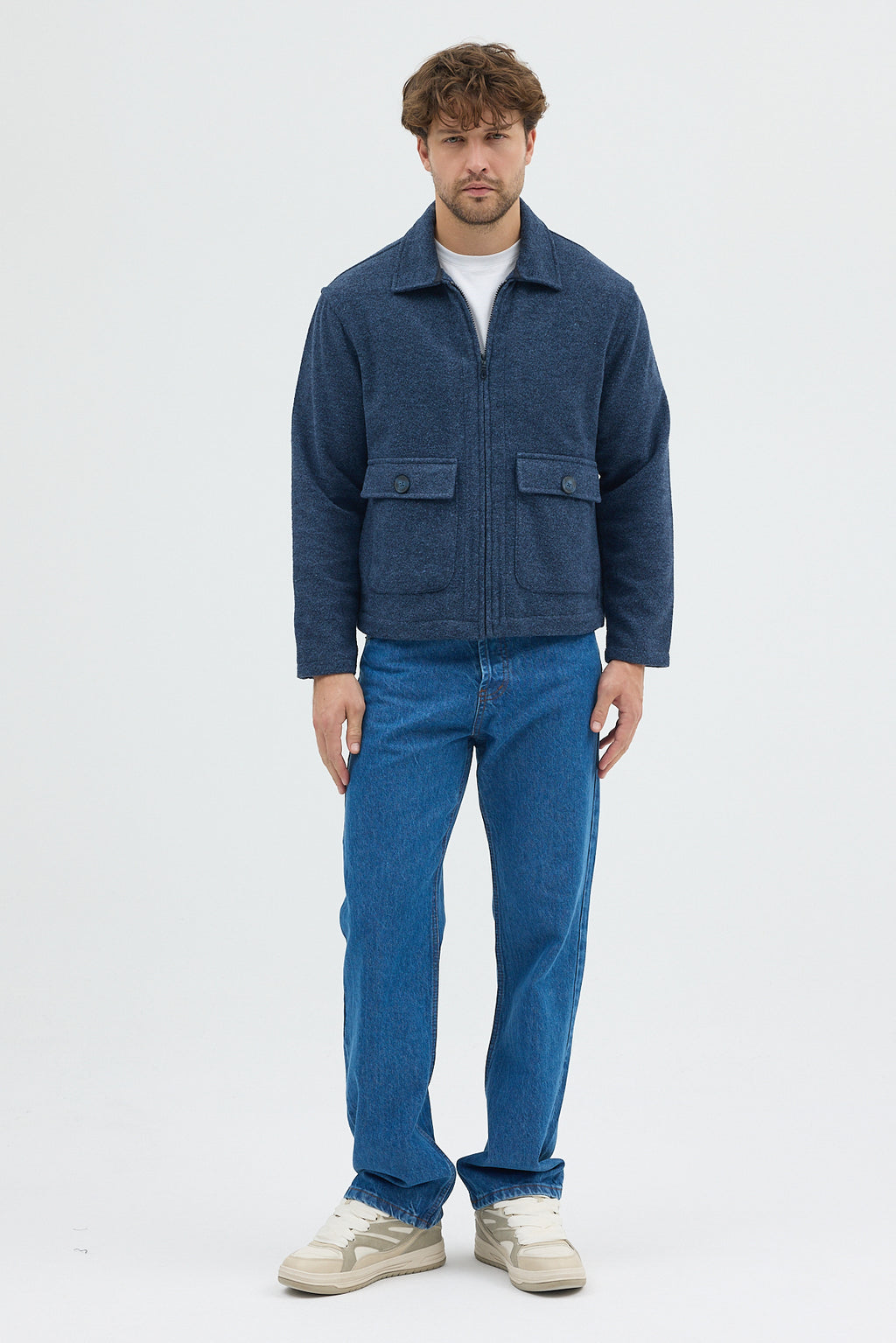 STEPPE RIDER MOLINE ZIPPER DOUBLE POCKET BOXY FIT OVERSHIRT