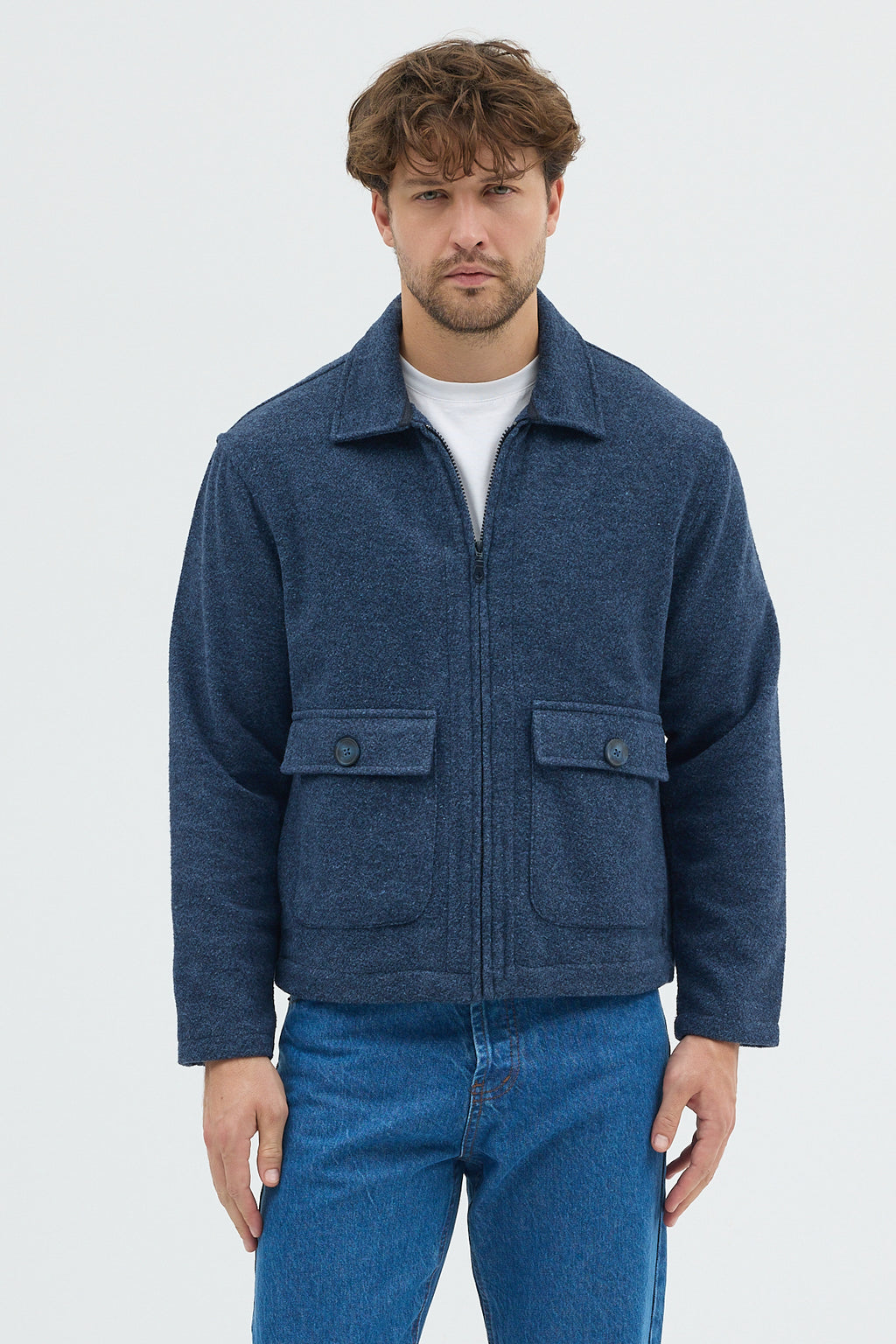 STEPPE RIDER MOLINE ZIPPER DOUBLE POCKET BOXY FIT OVERSHIRT