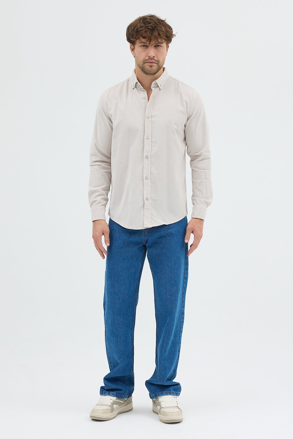 Cosplay Büyük Beden Erkek Relax Fit Kadife Uzun Kollu Gömlek Cosplay