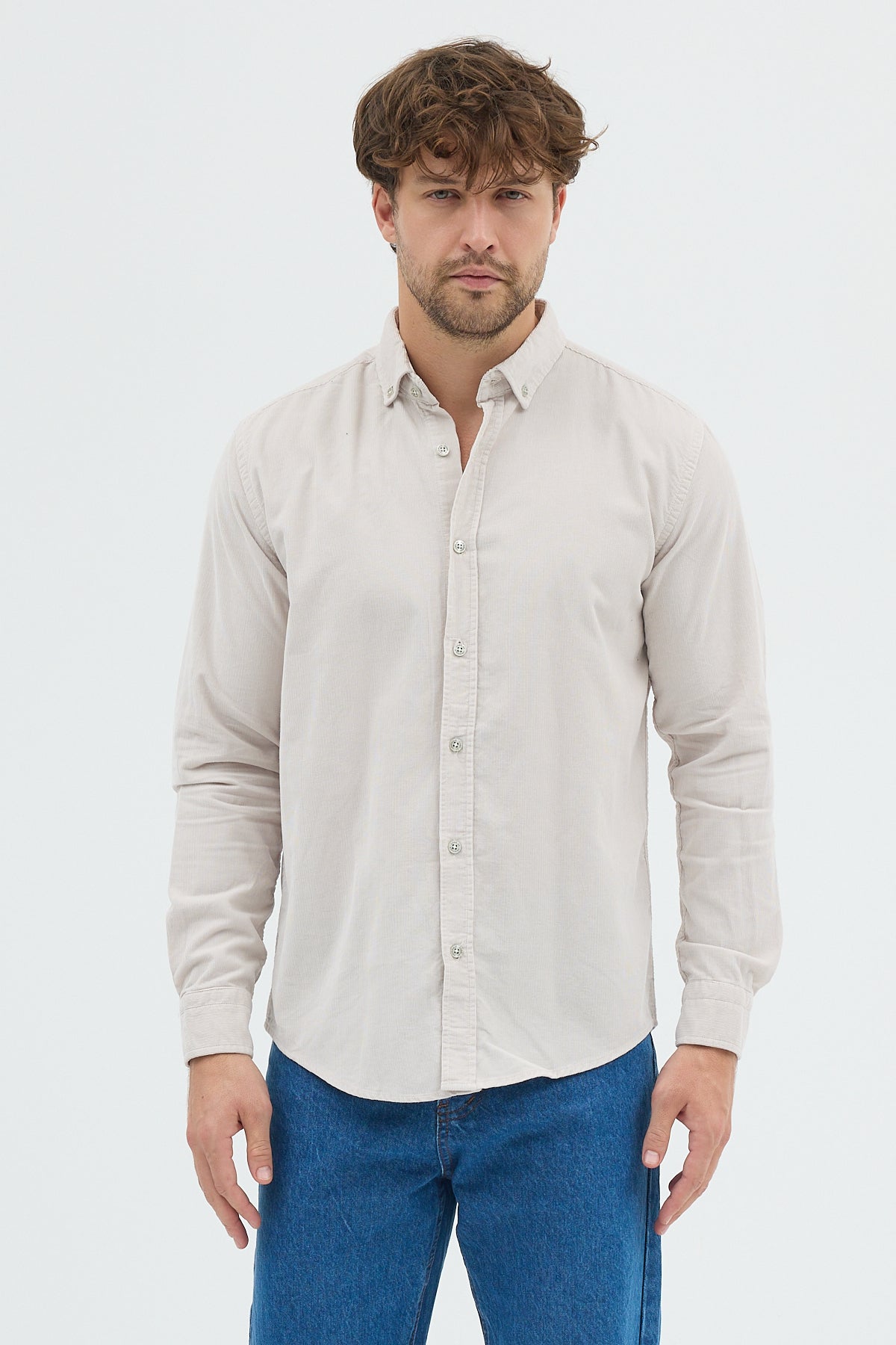 Cosplay Büyük Beden Erkek Relax Fit Kadife Uzun Kollu Gömlek Cosplay