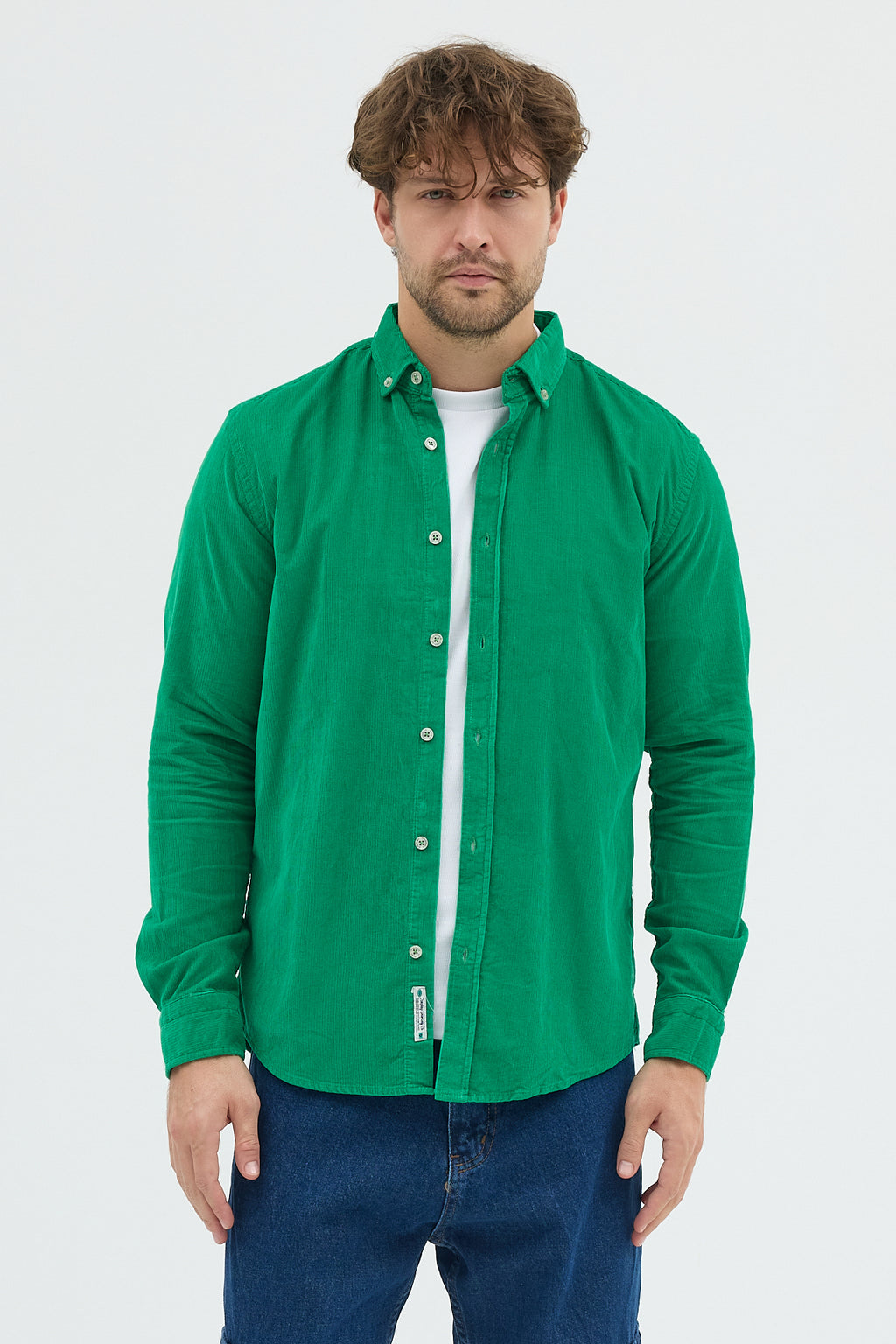 Cosplay Erkek Relax Fit Kadife Uzun Kollu Gömlek