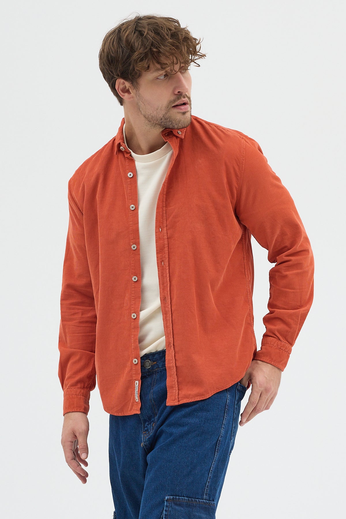 Cosplay Büyük Beden Erkek Relax Fit Kadife Uzun Kollu Gömlek Cosplay