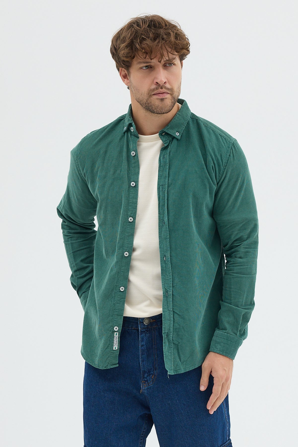 Cosplay Büyük Beden Erkek Relax Fit Kadife Uzun Kollu Gömlek Cosplay