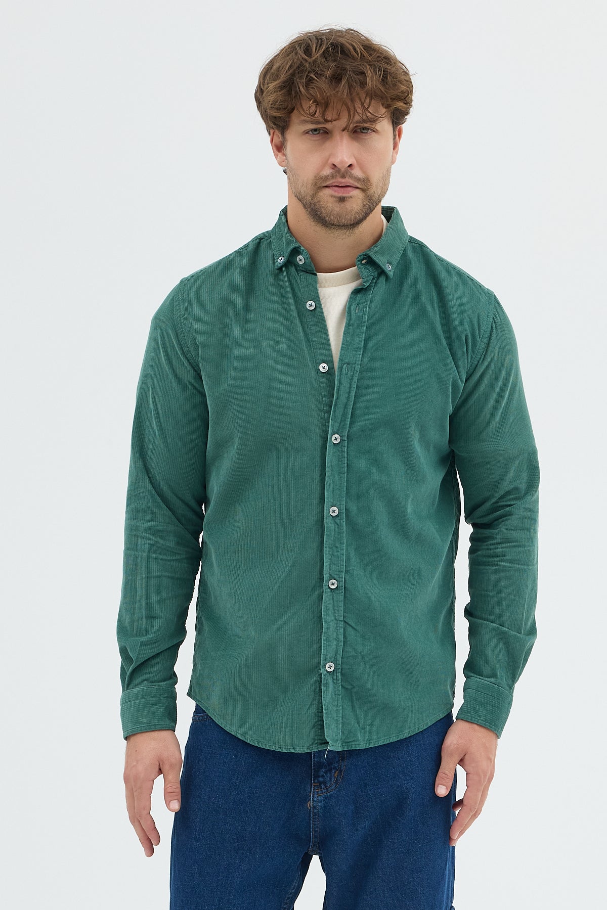 Cosplay Büyük Beden Erkek Relax Fit Kadife Uzun Kollu Gömlek Cosplay