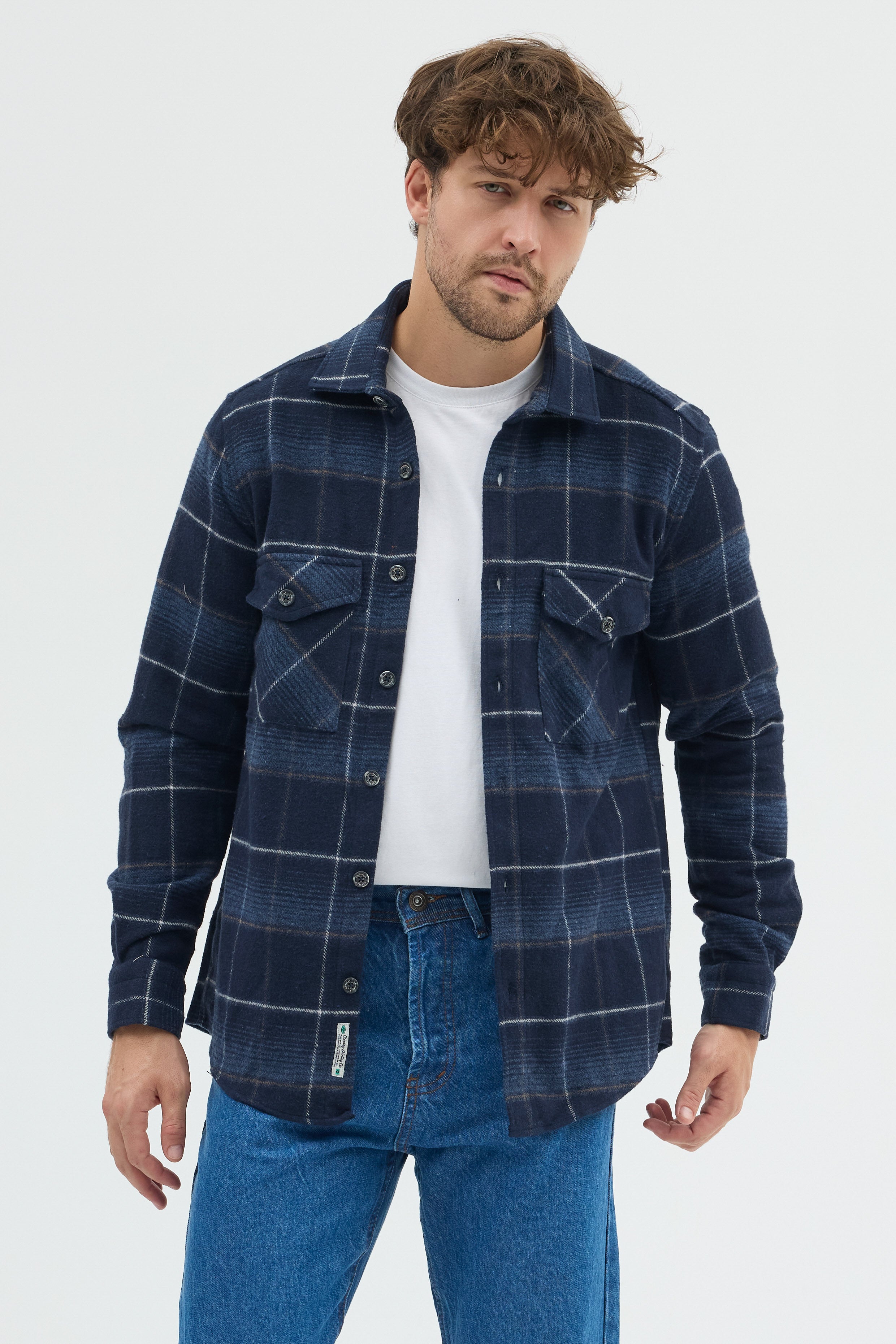 Cosplay Erkek Oduncu Ekose Desenli Kalın Kışlık Ceket Gömlek Overshirt Shacket