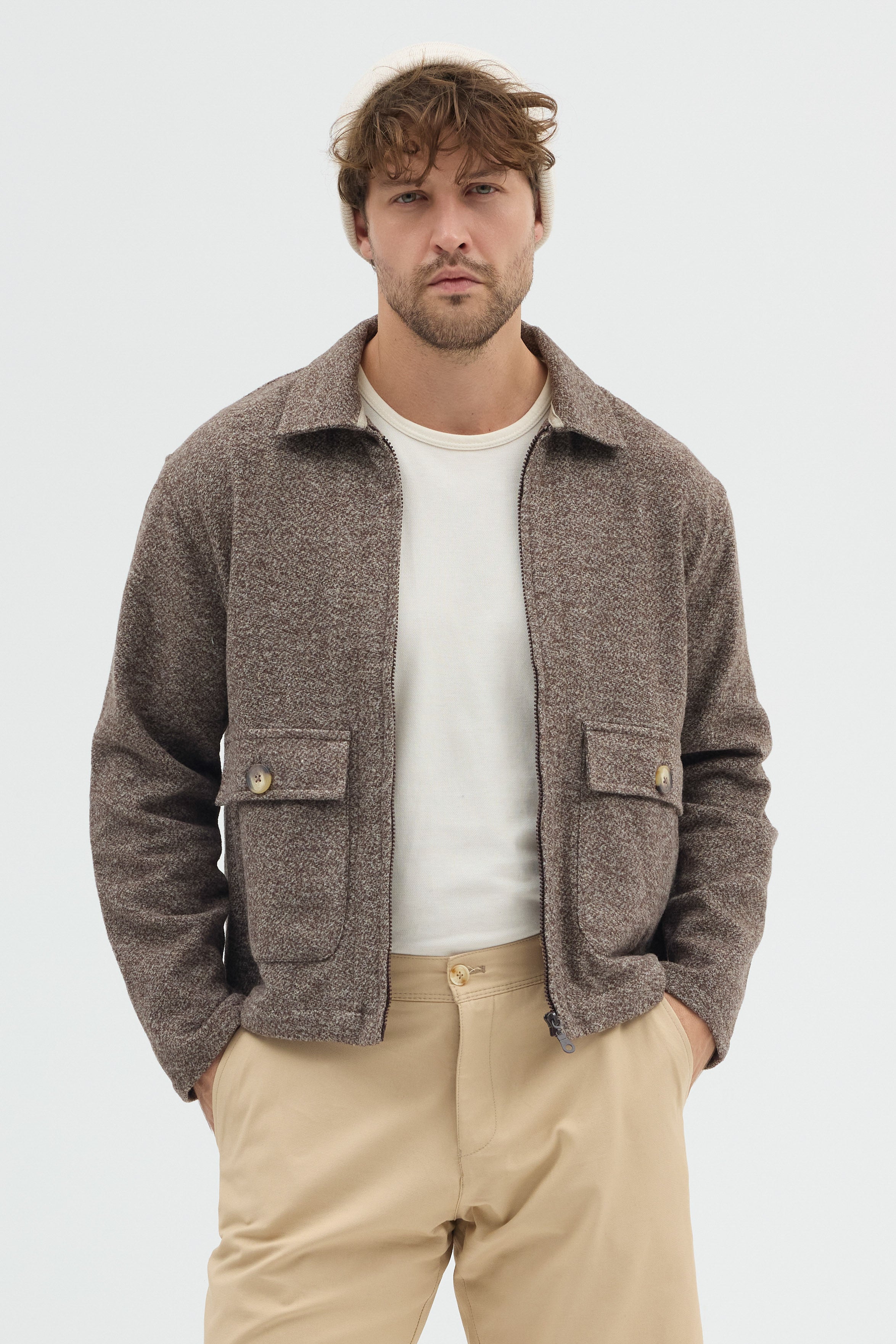 STEPPE RIDER MOLINE ZIPPER DOUBLE POCKET BOXY FIT OVERSHIRT