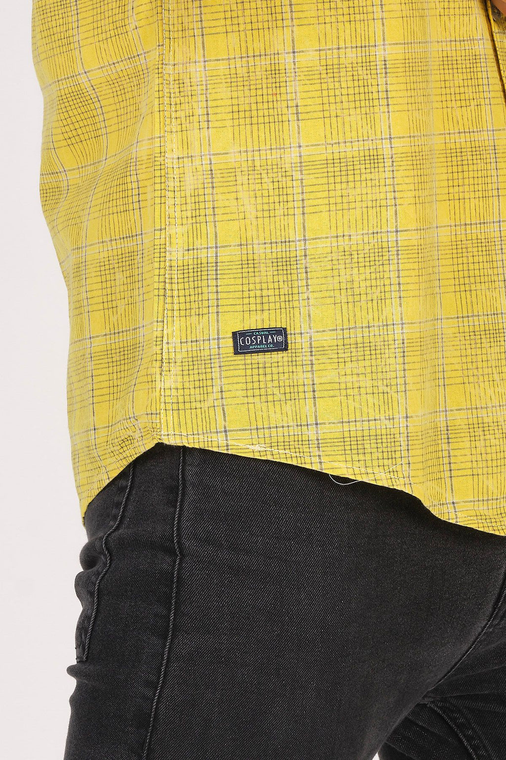 Kısa Kol Slim Fit Ekoseli Gömlek