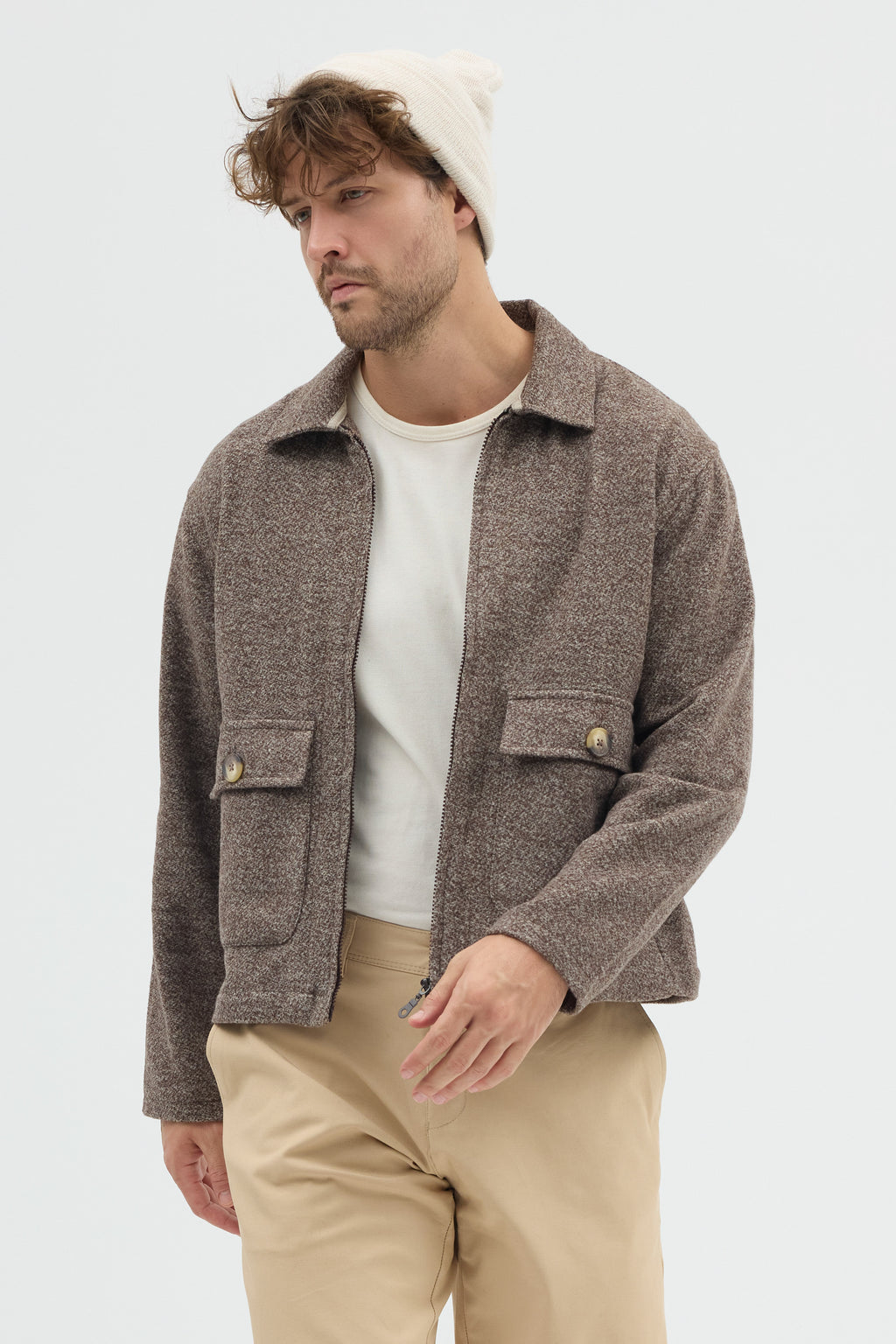 STEPPE RIDER MOLINE ZIPPER DOUBLE POCKET BOXY FIT OVERSHIRT