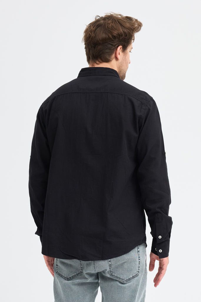 Cosplay Erkek Oxford Kumaş Düz Button Down Yaka Regular Fit Uzun Kollu Gömlekzas<s