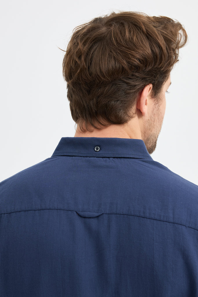 Cosplay Erkek Oxford Kumaş Düz Button Down Yaka Regular Fit Uzun Kollu Gömlekzas<s