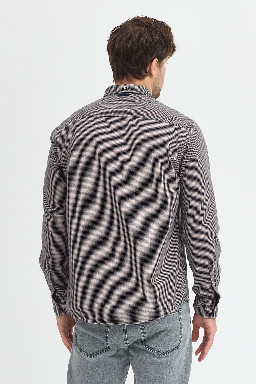 Cosplay Erkek Pitikare Melanj Desenli Regular Fit Uzun Kollu Gömlek