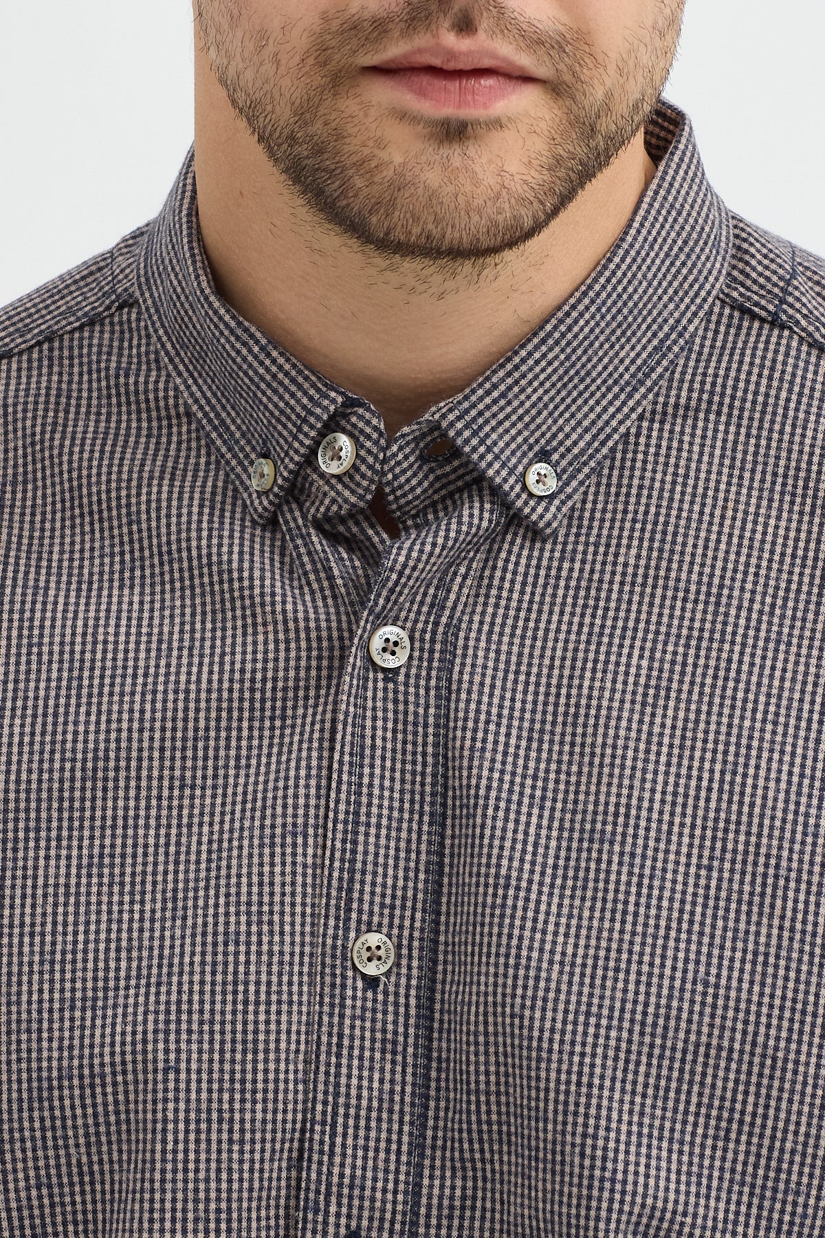 Cosplay Erkek Pitikare Melanj Desenli Regular Fit Uzun Kollu Gömlek