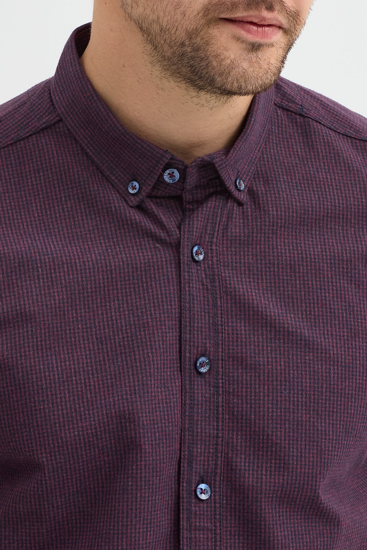 Cosplay Erkek Pitikare Melanj Desenli Regular Fit Uzun Kollu Gömlek