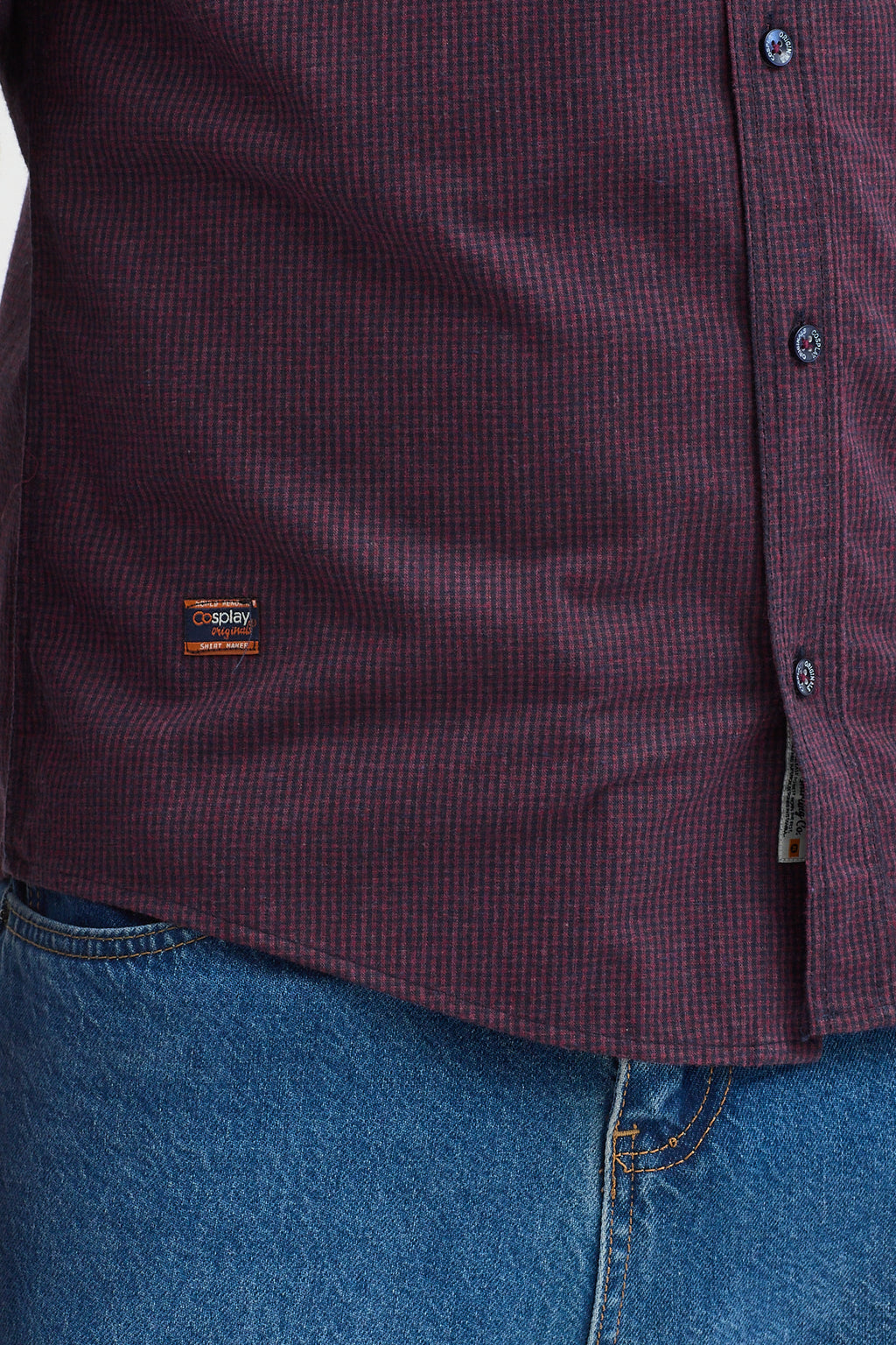 Cosplay Erkek Pitikare Melanj Desenli Regular Fit Uzun Kollu Gömlek