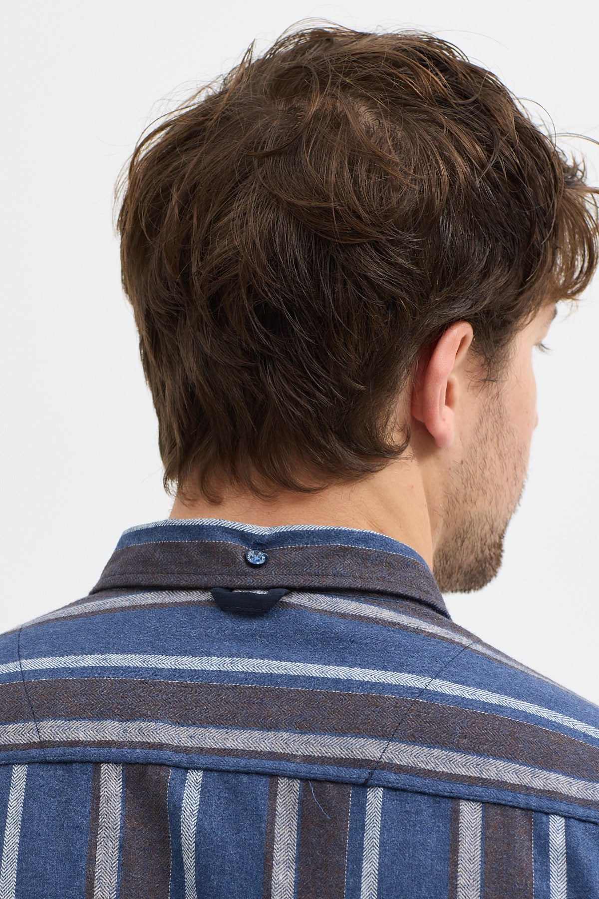 Cosplay Erkek Melanj Dikine Çizgili Button Down Regular Fit Gömlek