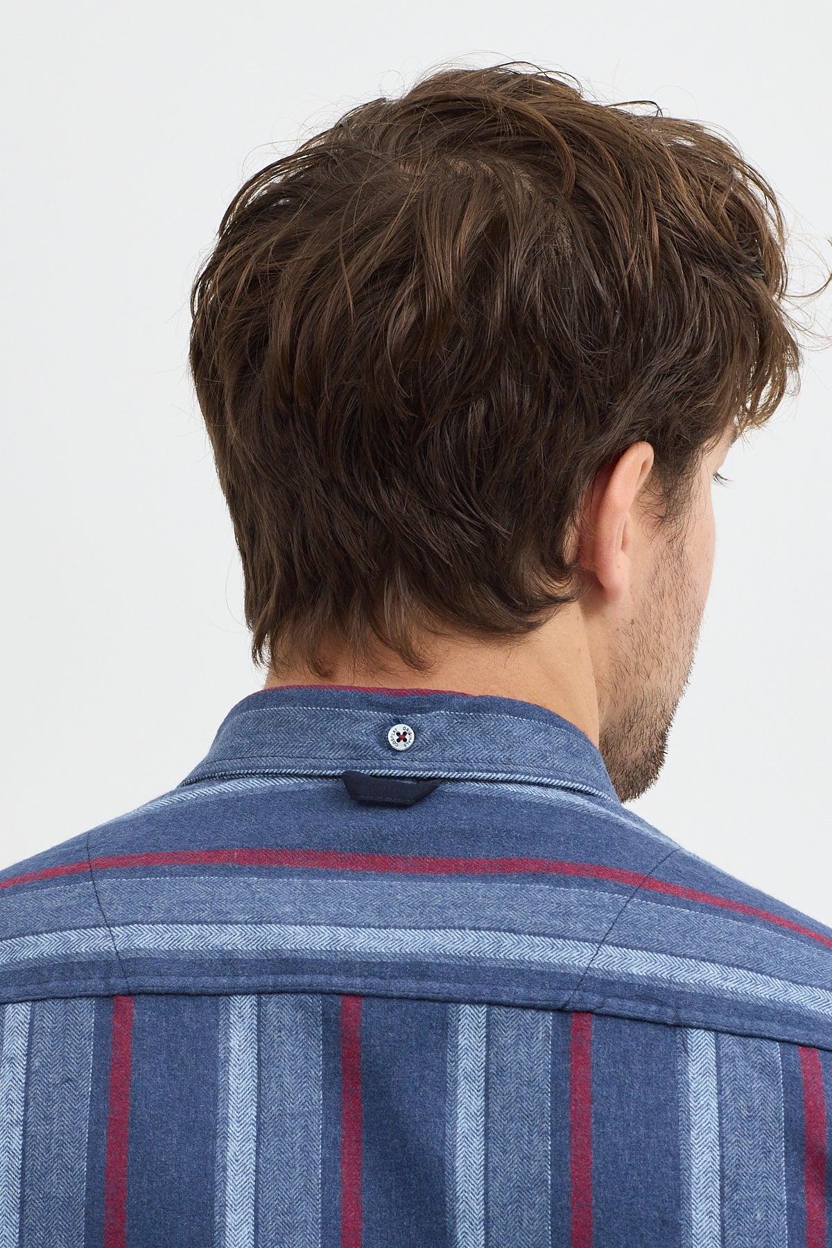 Cosplay Erkek Melanj Dikine Çizgili Button Down Regular Fit Gömlek