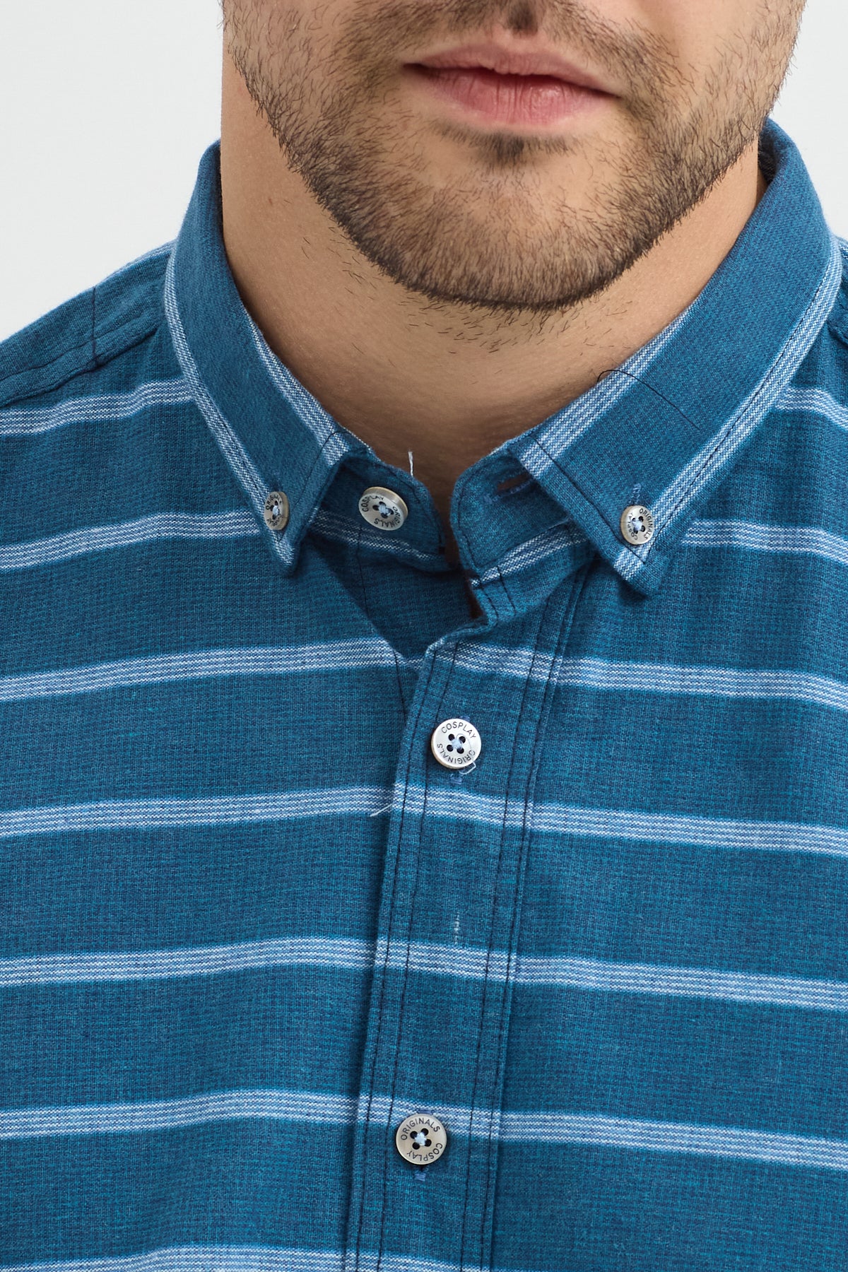 Kaşmir Karışımlı Dikey Çizgili Regular Fit Uzun Kollu Erkek Gömlek