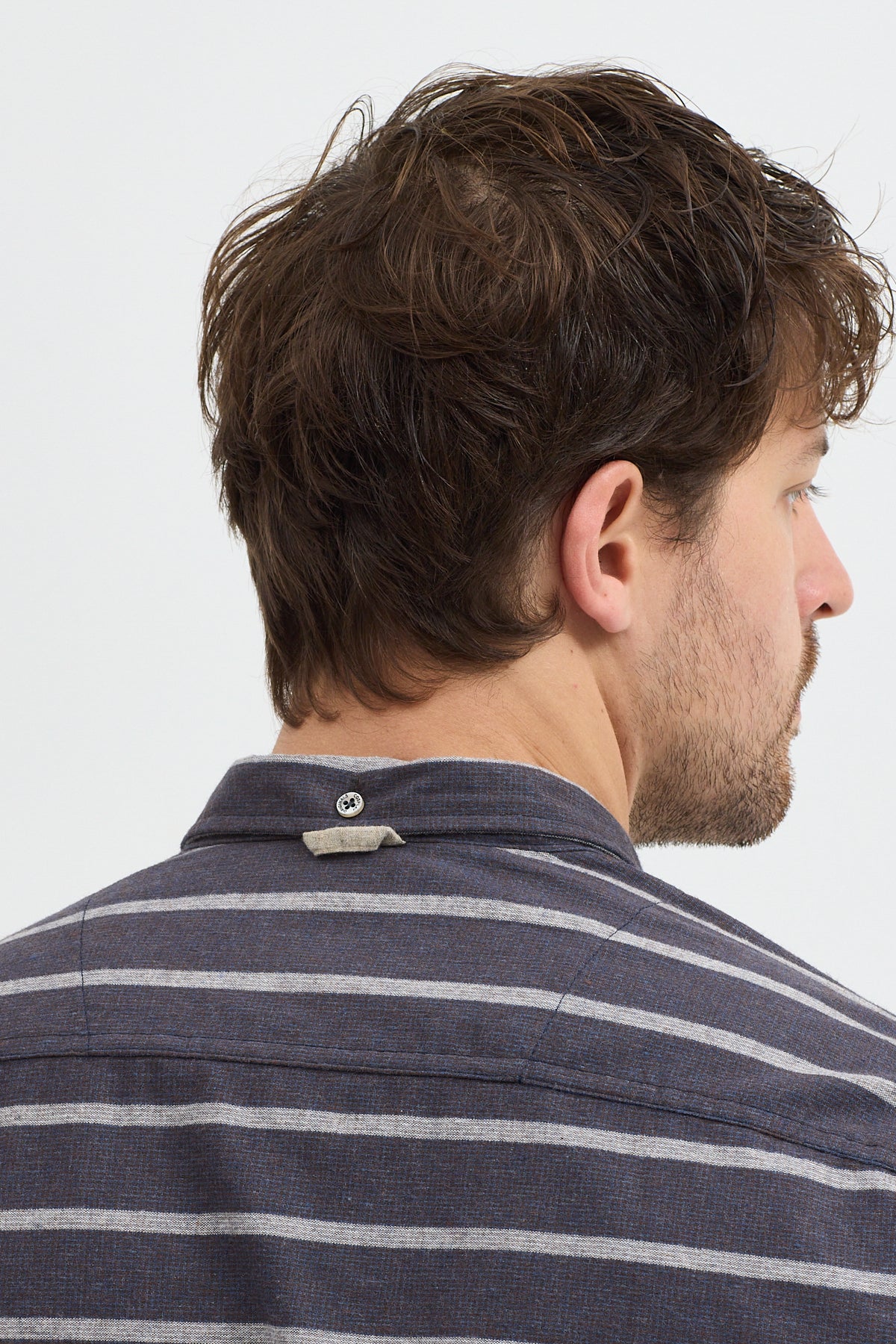 Kaşmir Karışımlı Dikey Çizgili Regular Fit Uzun Kollu Erkek Gömlek