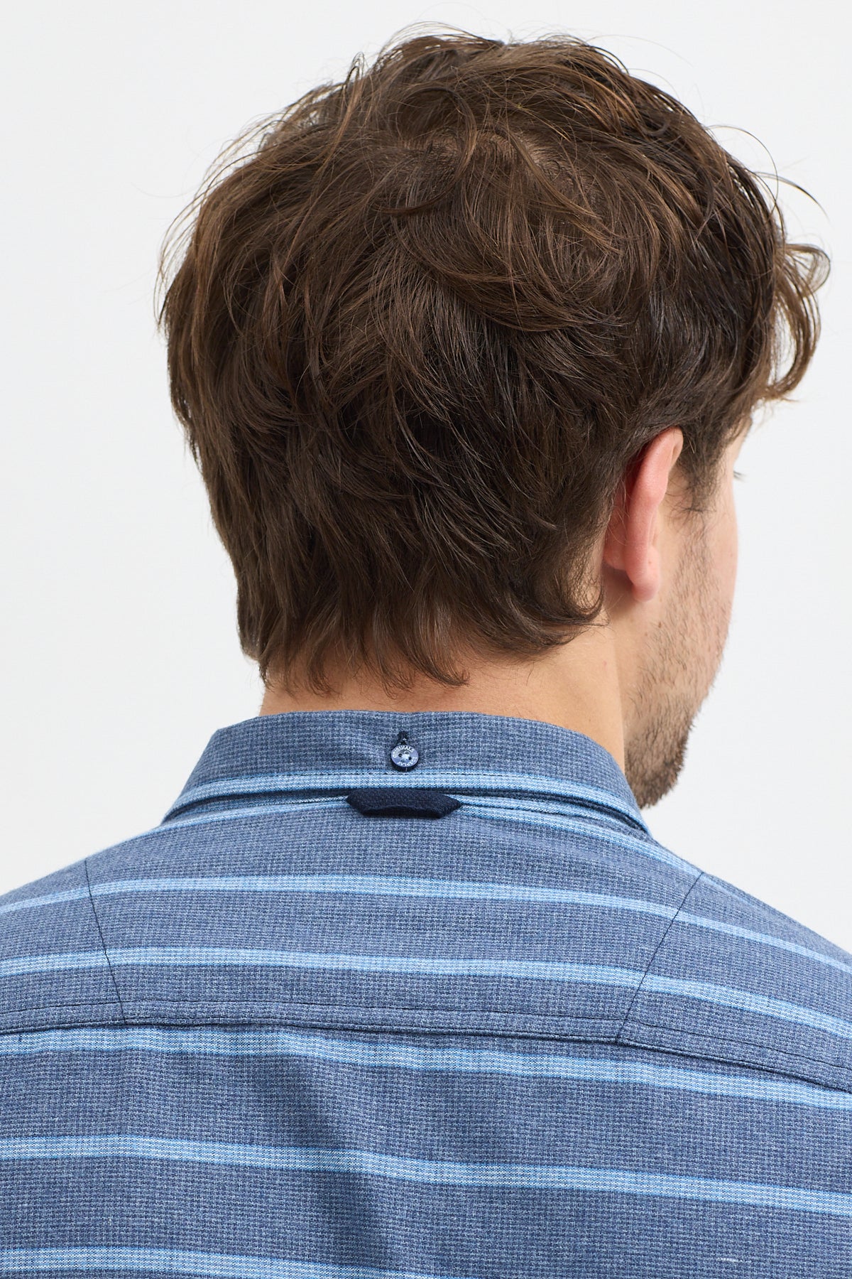 Kaşmir Karışımlı Dikey Çizgili Regular Fit Uzun Kollu Erkek Gömlek