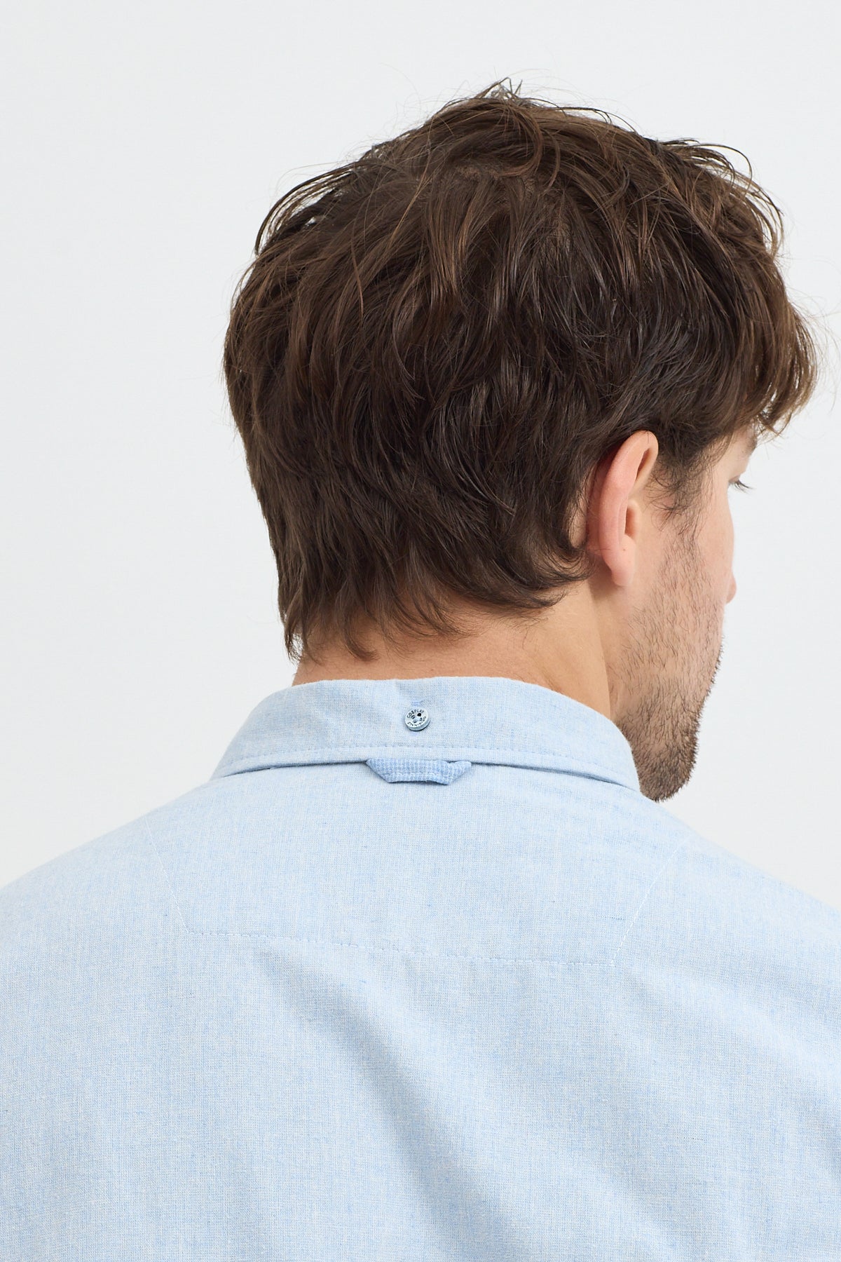 Premium Slim Fit Yün Karışımlı Kontrast Parçalı Uzun Kollu Gömlek