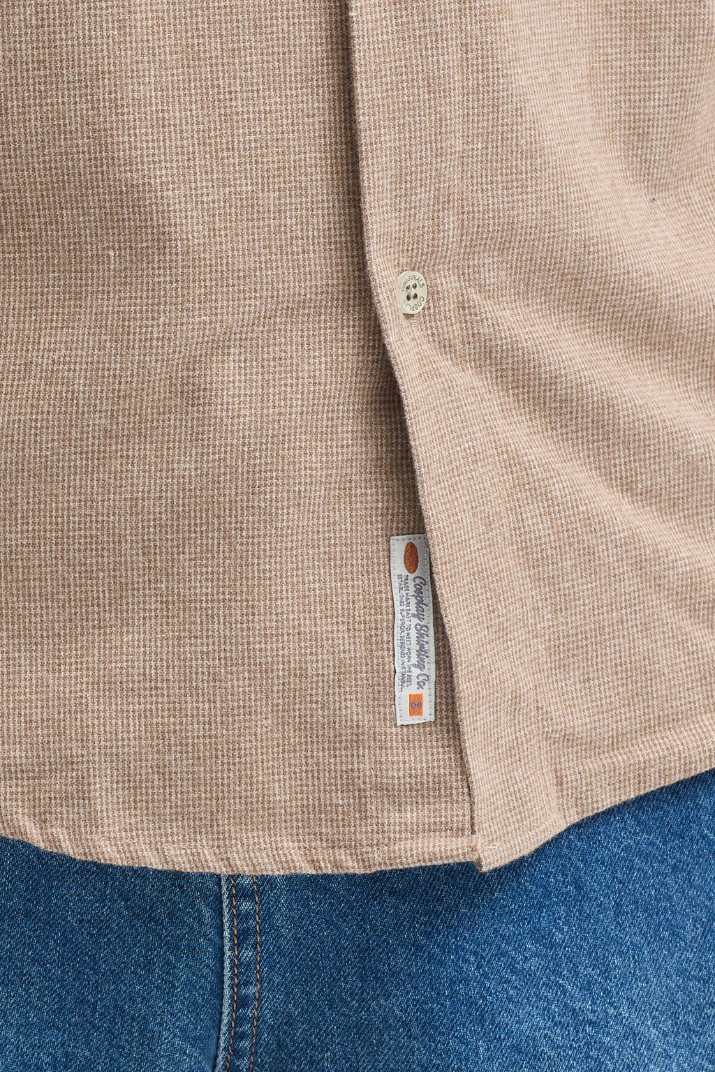 Premium Slim Fit Yün Karışımlı Kontrast Parçalı Uzun Kollu Gömlek