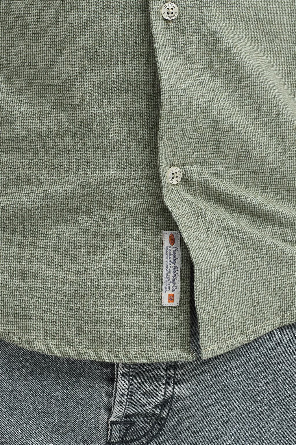 Premium Slim Fit Yün Karışımlı Kontrast Parçalı Uzun Kollu Gömlek