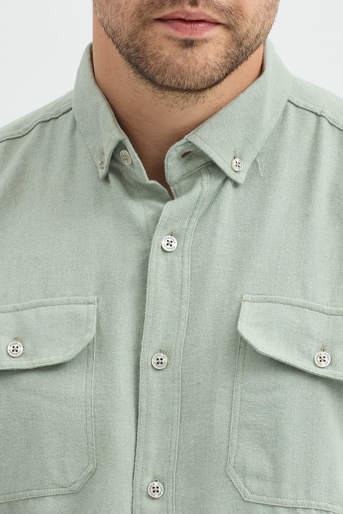 Kaşmir Görünümlü Çift Cepli Regular Fit Uzun Kollu Erkek Gömlek