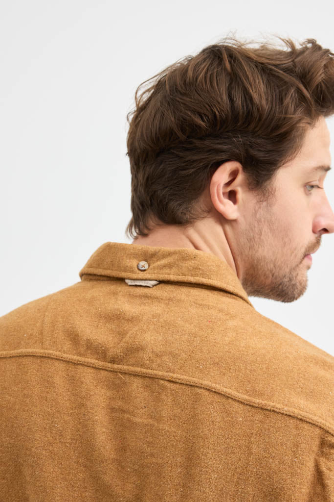 Erkek Rahat Kesim Spor Yaka Oduncu Flanel Çift Cep Kapaklı Kışlık Gömlek