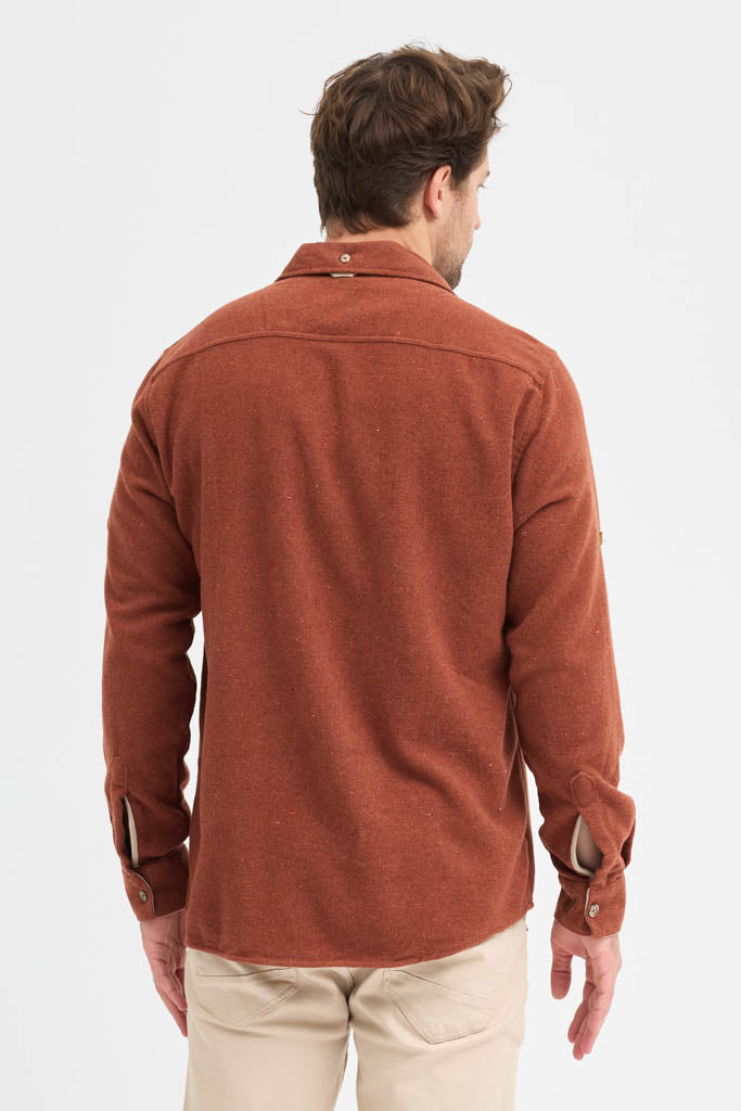 Erkek Rahat Kesim Spor Yaka Oduncu Flanel Çift Cep Kapaklı Kışlık Gömlek