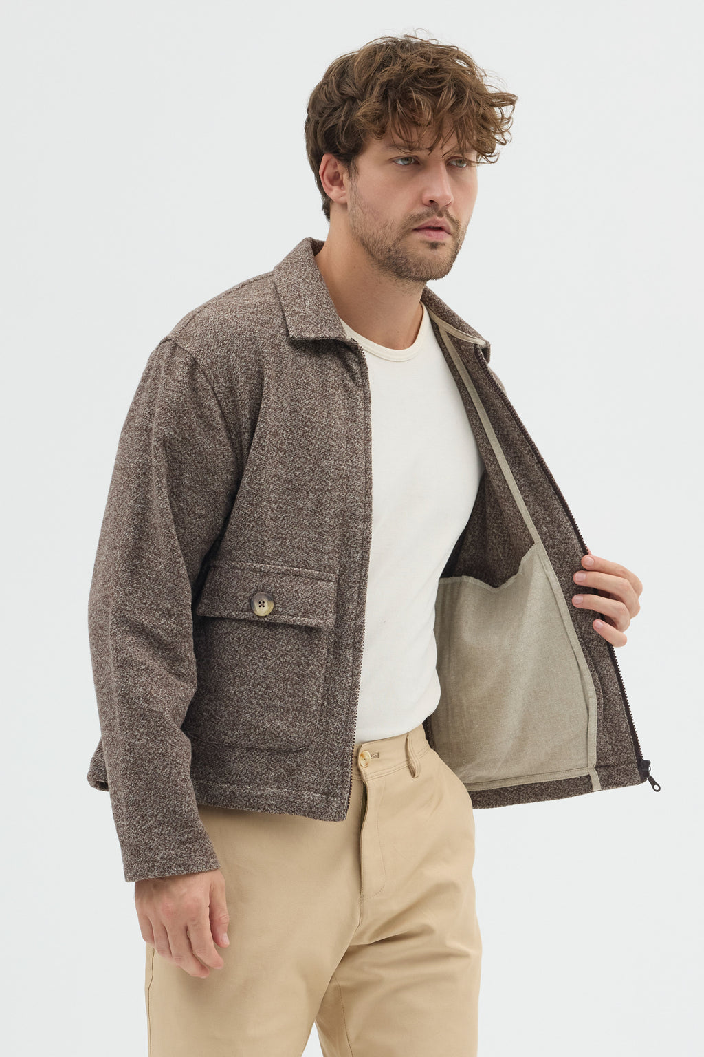 STEPPE RIDER MOLINE ZIPPER DOUBLE POCKET BOXY FIT OVERSHIRT