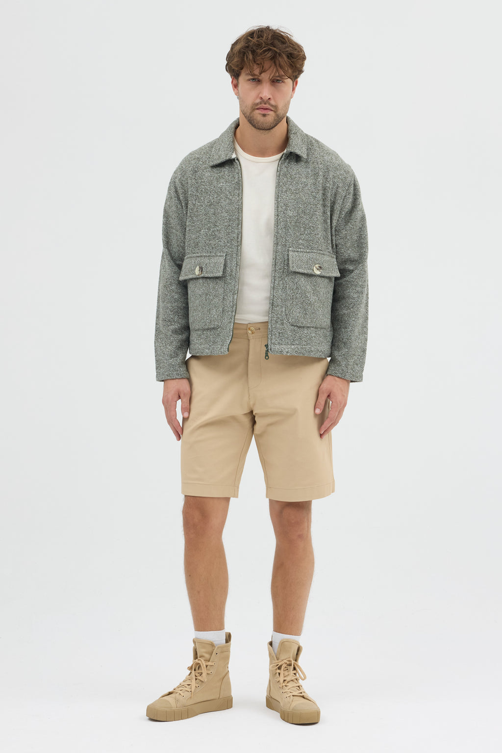 STEPPE RIDER MOLINE ZIPPER DOUBLE POCKET BOXY FIT OVERSHIRT