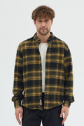 Cosplay Erkek Ekoseli Flanel Oduncu Gömlek - Cepsiz, Kalın Kışlık Uzun Kollu Gömlek
