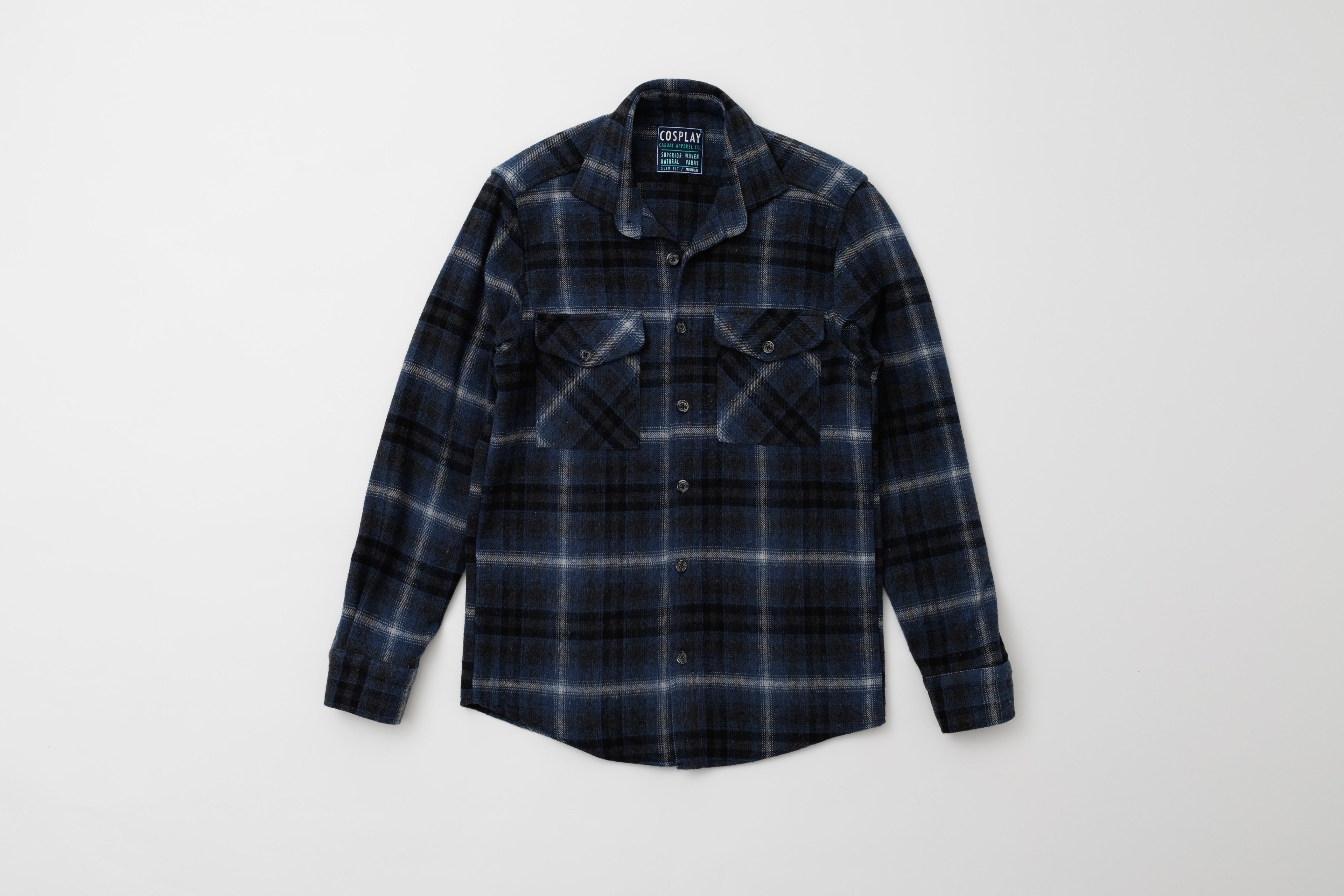 Cosplay Erkek Kalın Flanel Oduncu Kareli Gömlek Ceket Çift Kapaklı Cepli Overshirt