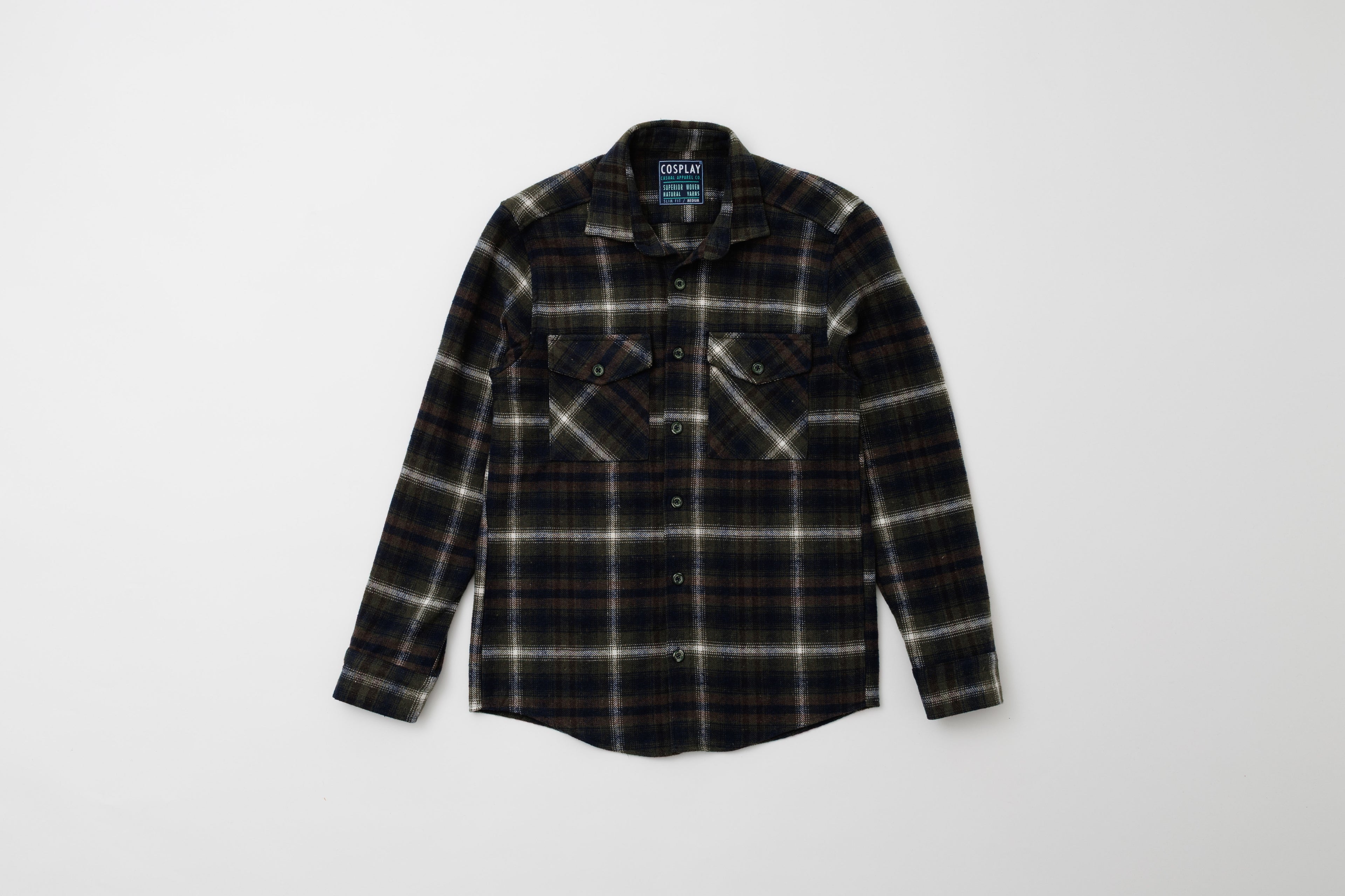 Cosplay Erkek Kalın Flanel Oduncu Kareli Gömlek Ceket Çift Kapaklı Cepli Overshirt